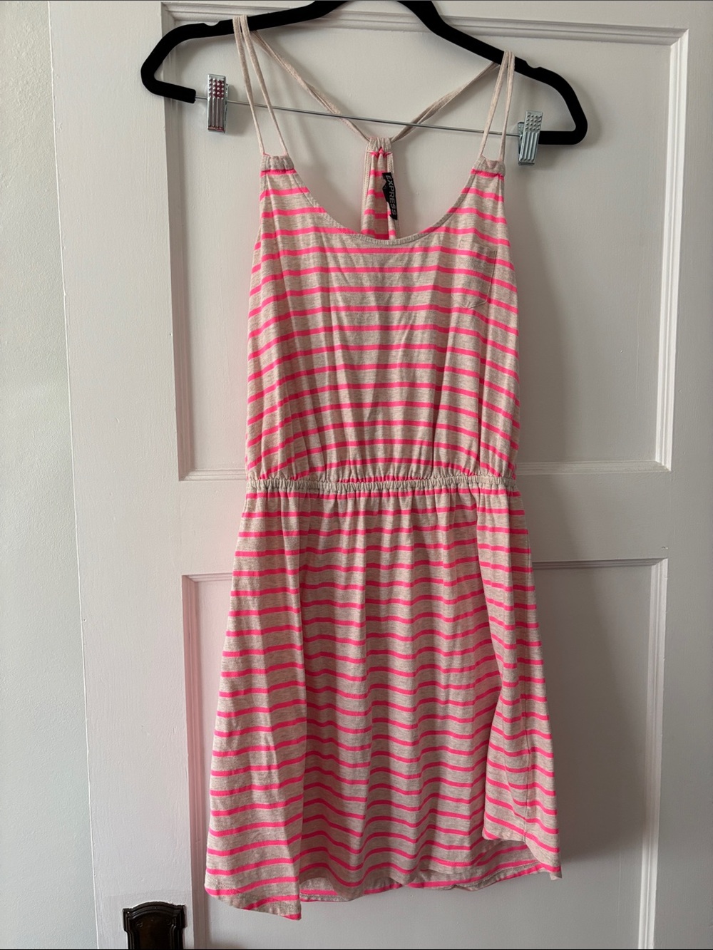 Women’s Pink Stripe One-Piece Dress - Lightweight Casual